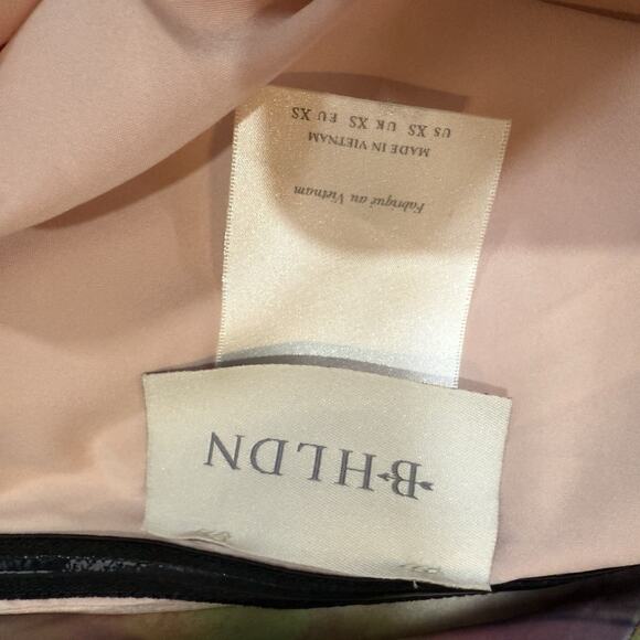 BHLDN Watercolor Strapless Midi Dress Pastel Slip Bias Cut Wedding Guest Size XS - Picture 7 of 11